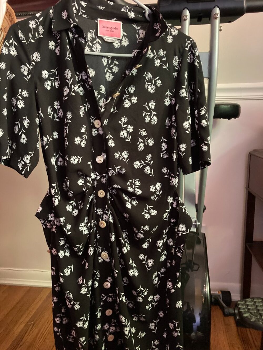 Kate Spade Floral cinched belted dress